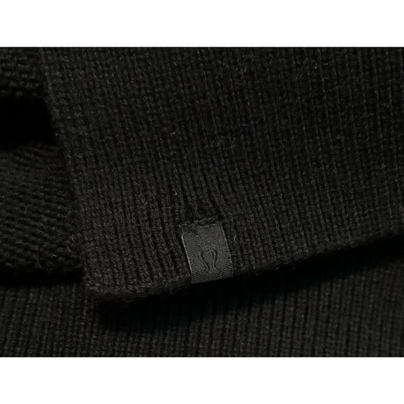 Lululemon Pullover Poncho XS-S Hooded Black Knit Side Slits Short Sleeve XS-S - Picture 5 of 9